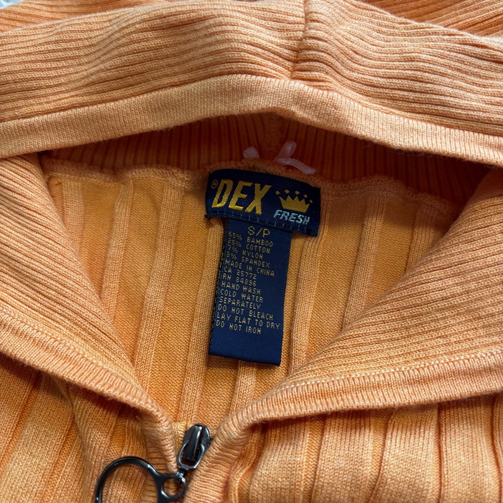 Dex Vibrant Orange Ribbed Sweater